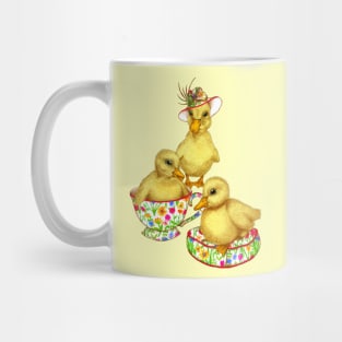 Posh Yellow Ducklings Mug